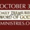 October 3 -Daily Treasures Ministries