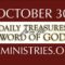 October 30 -Daily Treasures Ministries