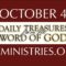 October 4 -Daily Treasures Ministries