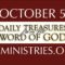 October 5 -Daily Treasures Ministries