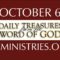 October 6 -Daily Treasures Ministries