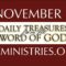 November 1 -Daily Treasures Ministries