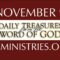 November 9 -Daily Treasures Ministries