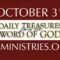 October 31 -Daily Treasures Ministries