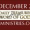 December 2 -Daily Treasures Ministries