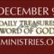 December 9 -Daily Treasures Ministries