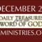 December 25 – Daily Treasures Ministries